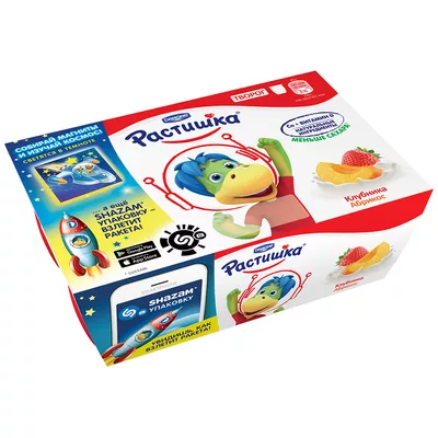 Творог РАСТИШКА клубника-абрикос (6х45г) 270 г 3,5%