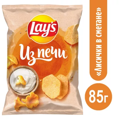 Чипсы LAYS Чипсы LAYS "Из печи" лисички в сметане 85 г