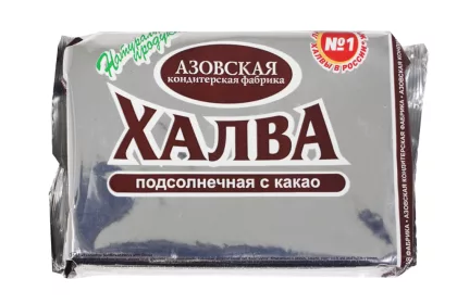 Халва подсолнечная с какао 350 г Азовская КФ
