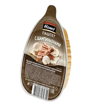 Паштет HAME с шампиньонами из свиной печени 105 г