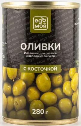 Оливки ЕДА МОЯ с косточкой 280 г