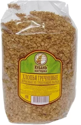 Хлопья КУБАНЬ МАТУШКА гречневые 400 г