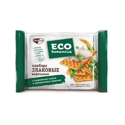 Вафли ECO-BOTANICA "Вафельные хлебцы злаковые с творожным сыром и прованскими травами" 75 г