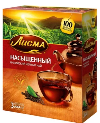 Чай черный ЛИСМА "Насыщенный" 100пак *2г