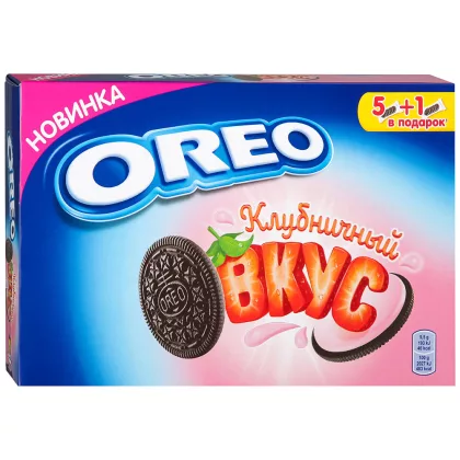 Печенье OREO с какао и начинкой со вкусом клубники 228 г