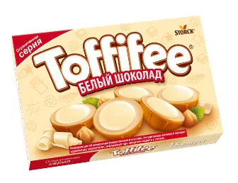 Конфеты STORCK "Toffifee" с белым шоколадом 125 г