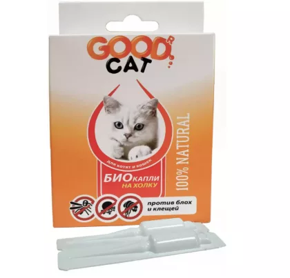 Капли GOOD CAT "БИО" антипаразитарные для котят и кошек от блох и клещей 3х1мл
