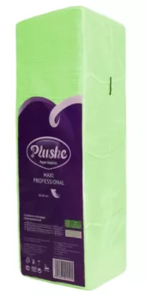 Салфетки Бумажные Plushe Maxi Professional, однослойные, с тиснением, белого/пастельных цветов, 500 листов (Желтый)